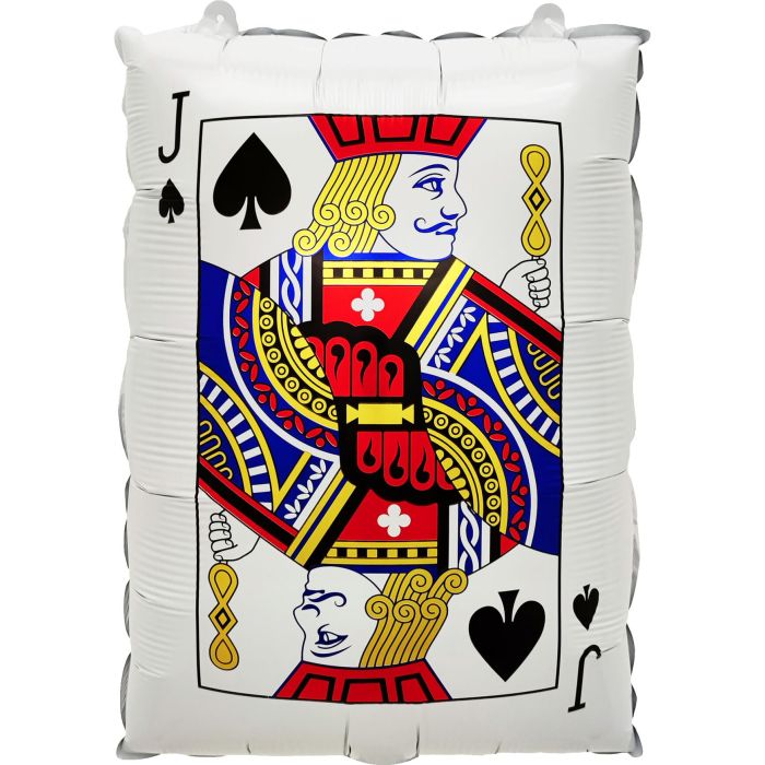 22" Jack of Spades Casino Card foil balloons