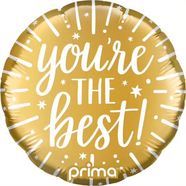 18" You're the Best gold foil balloon