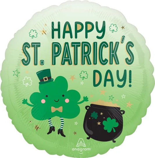 18" Lucky Charm St. Patrick's Day foil Balloon B1