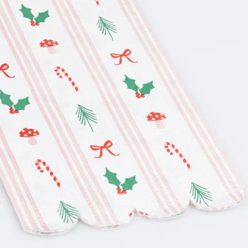 Festive Icon Stripes Guest Towels - 16 pk