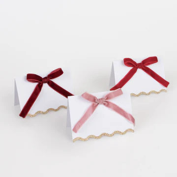 Velvet Bow Place Cards- 6 pk