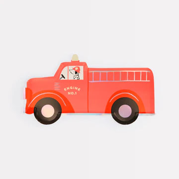 Fire Truck plate - 8 pk