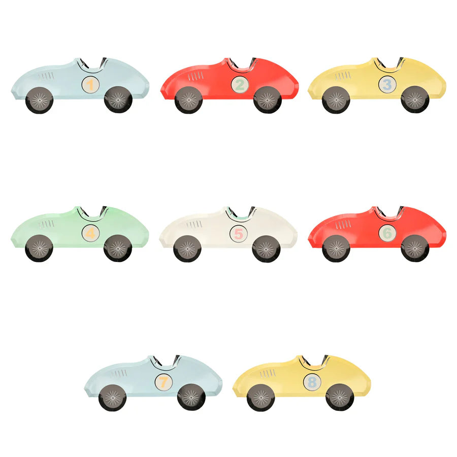 Racer Car Plates - 8 Pack