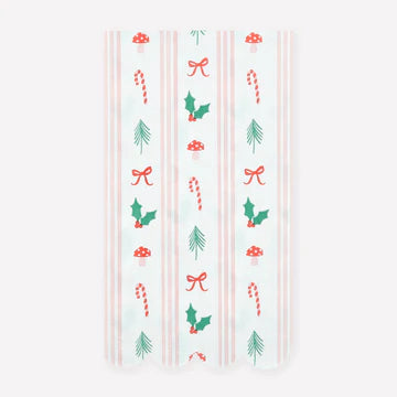 Festive Icon Stripes Guest Towels - 16 pk