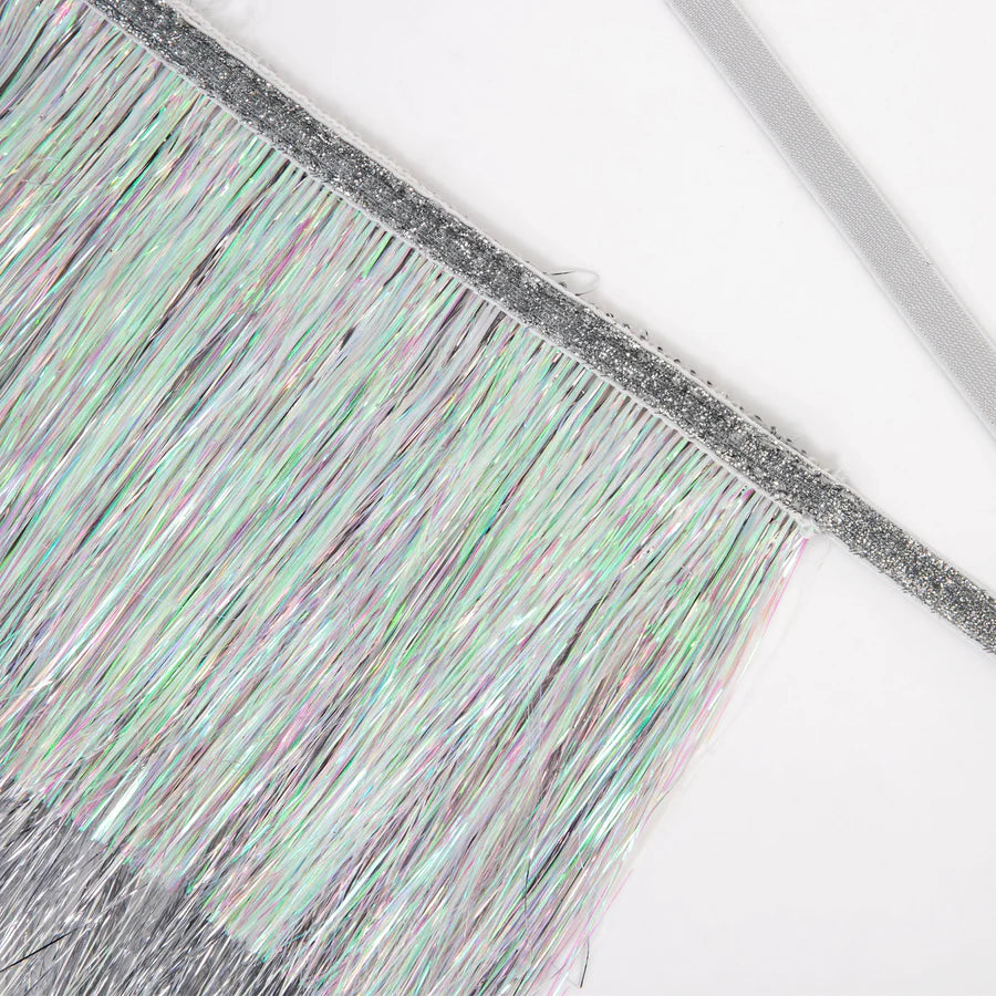 Silver Tinsel Fringe Garland