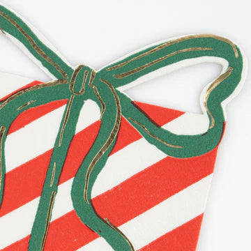 Present with bow paper napkins - 16 pk