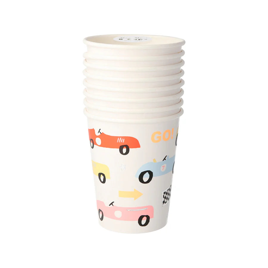 Racer Car cups- 8 Pack