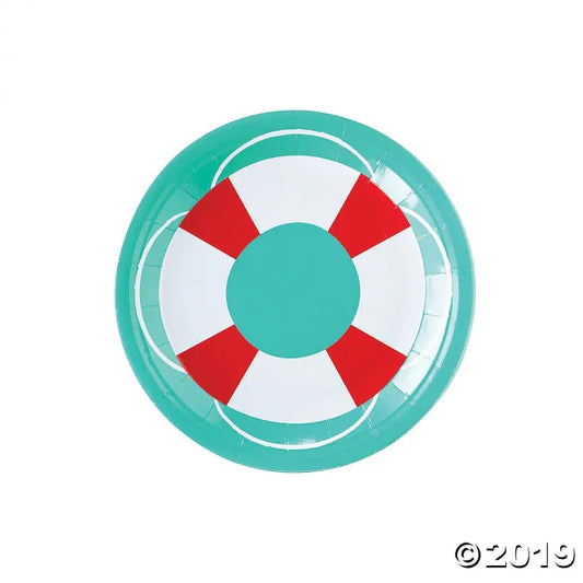 Lifesaver pool preserver Dessert Plate - 8 pk
