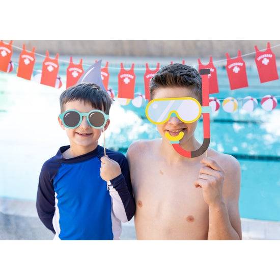 Pool party photo props - 8 pk