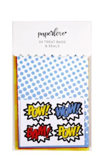 Comic pop treat bags - 24 pk