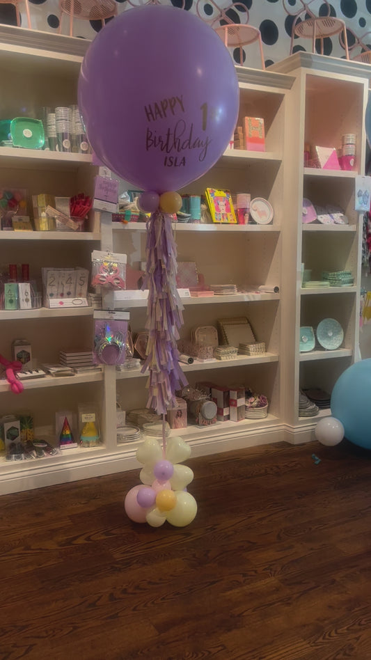 Flower balloon anchor in WOW/jumbo Helium balloon