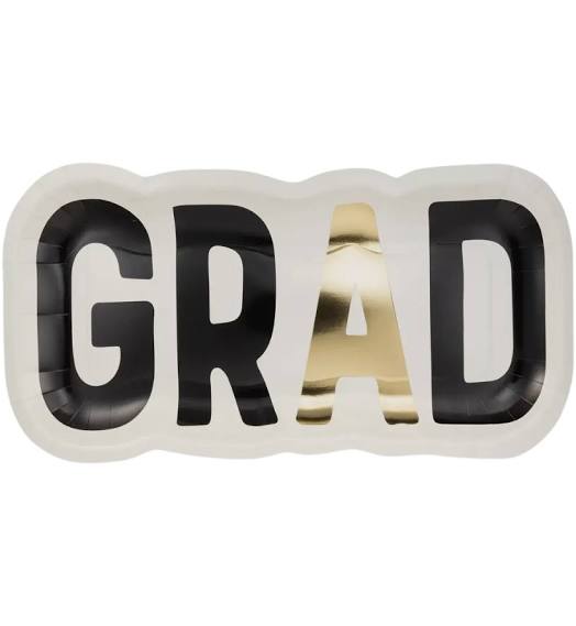 GRAD SHAPED PAPER PLATES - 8 pk (Copy)