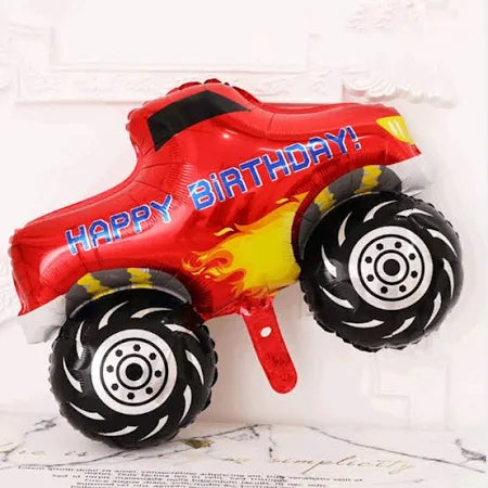 34" Monster truck Happy birthday Balloon with helium 1C