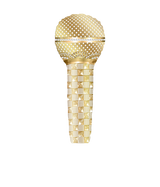 33" Super Star Microphone Gold foil balloon