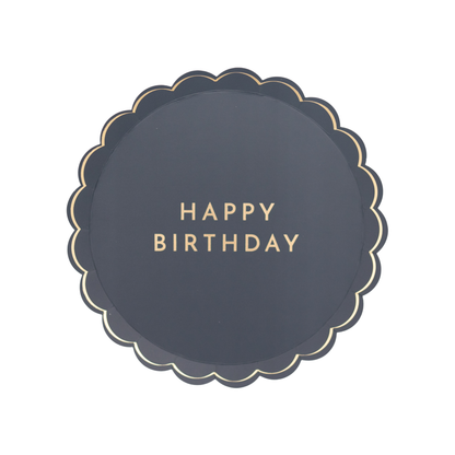 MIDNIGHT BLUE SIGNATURE HAPPY BIRTHDAY SMALL PLATES - 8 pk