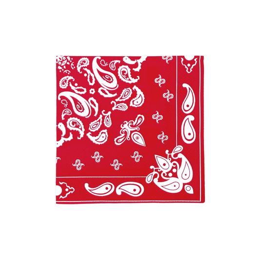 Red Bandana Cocktail Napkins- 20 pk