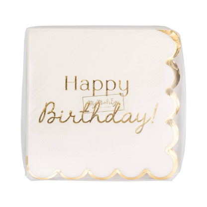 Foil Birthday Cocktail Napkin - 18 PK