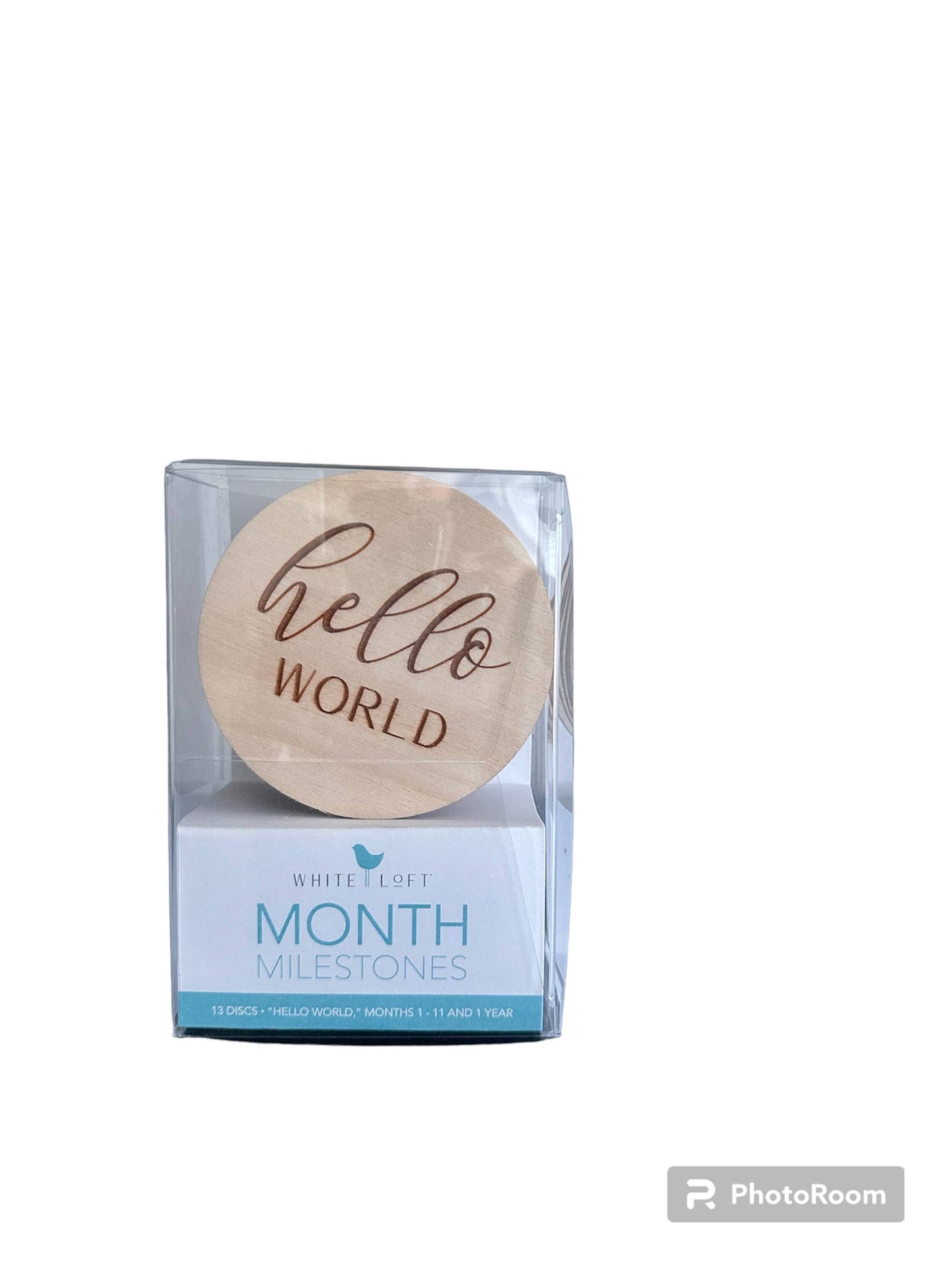 Wooden Monthly Photo Markers for Baby - Birch