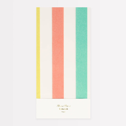 Multi Striped Paper Tablecloth