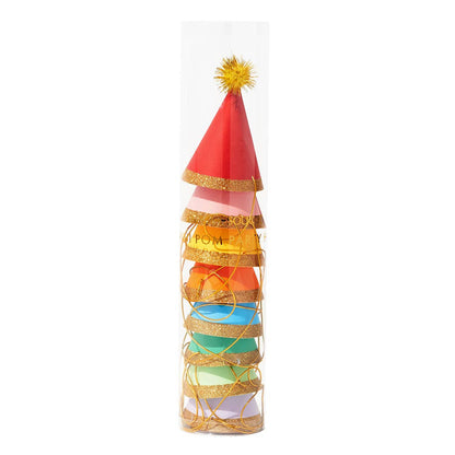 Mini Pom Party Hats- 8 pk.