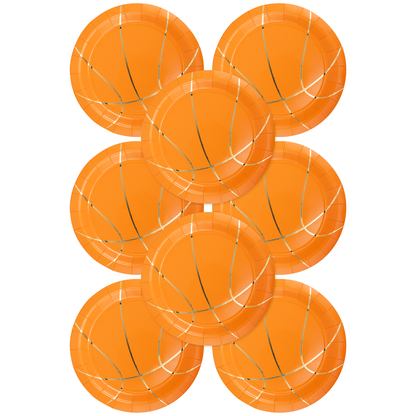 Basketball Paper Plate - 8 pk