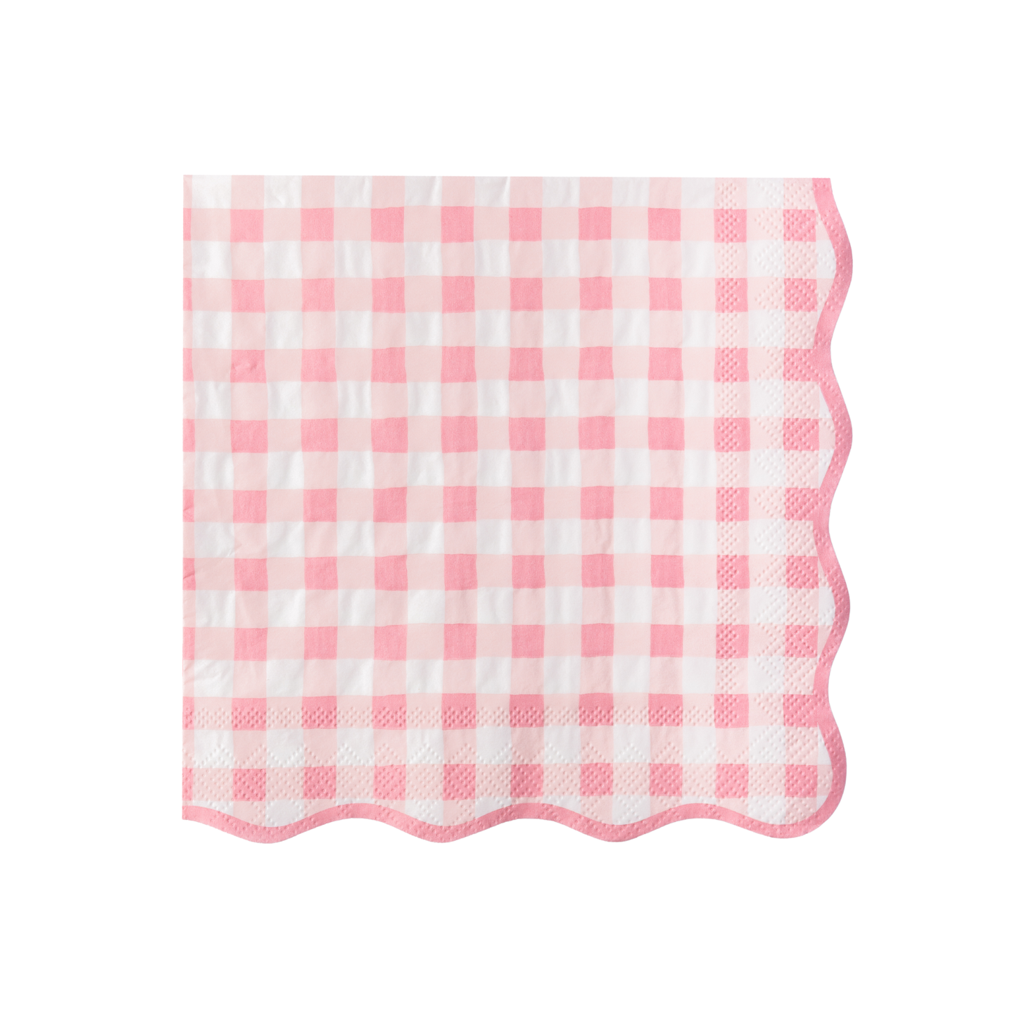 ELEGANT PETAL PINK GINGHAM DINNER NAPKINS- 20 pk