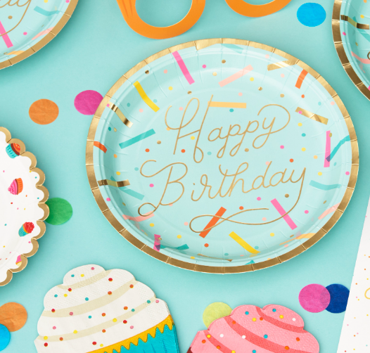 Birthday Sprinkles Large Disposable Plates - 10 pk