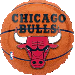 18" Chicago Bulls Basketball foil Balloon with helium