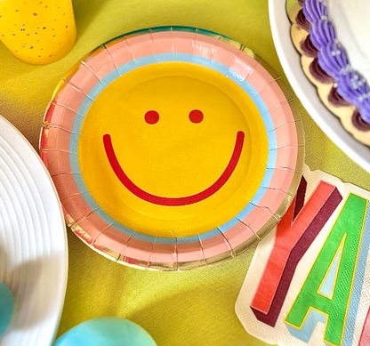 Yay Happy Small Disposable Plate - 10 pk