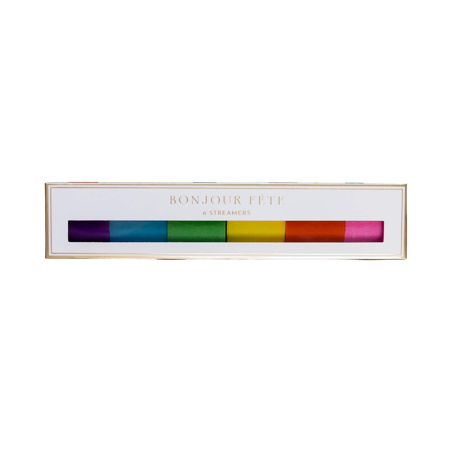 Rainbow Crepe Paper Streamers - pk of 6, 35 ft