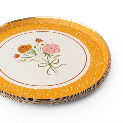 Cozy Fall Florals Dessert plate - 8 pk