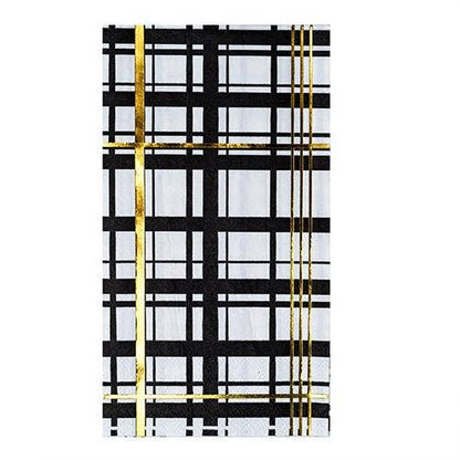 Femme black, white and gold Guest Napkins - 16 Pk.