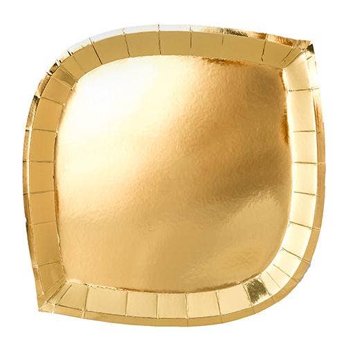 Posh Gold to Go Dessert Plates - 8 Pk.