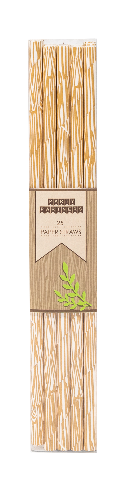 Wood Print Paper Straws