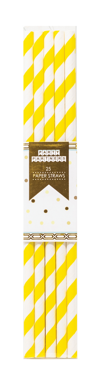 Yellow Striped Paper Straws