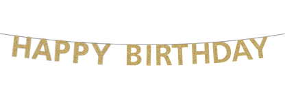 Gold Happy Birthday Banner