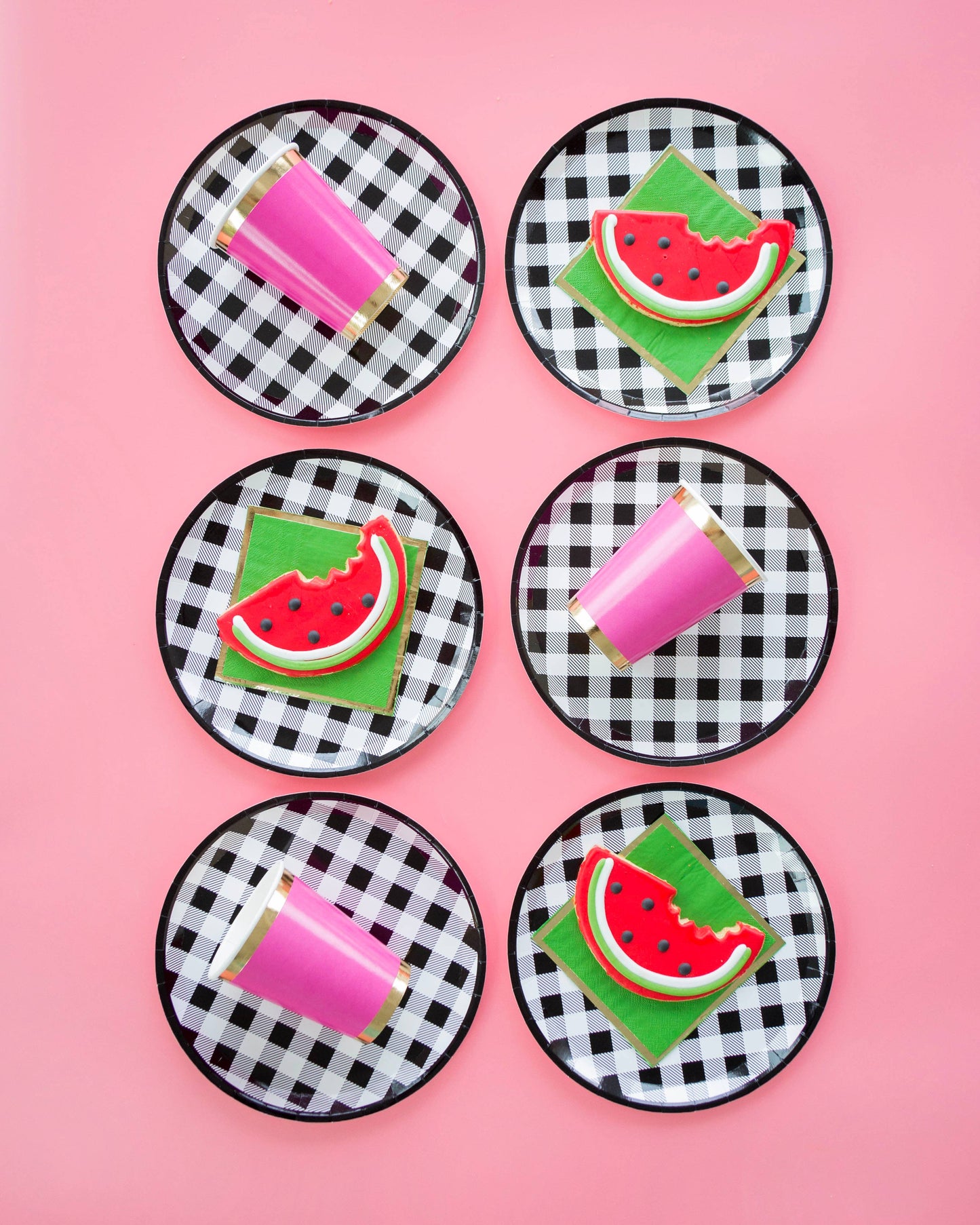 Hey Bae-Bee, Gingham Dinner Plates - 8 Pk.