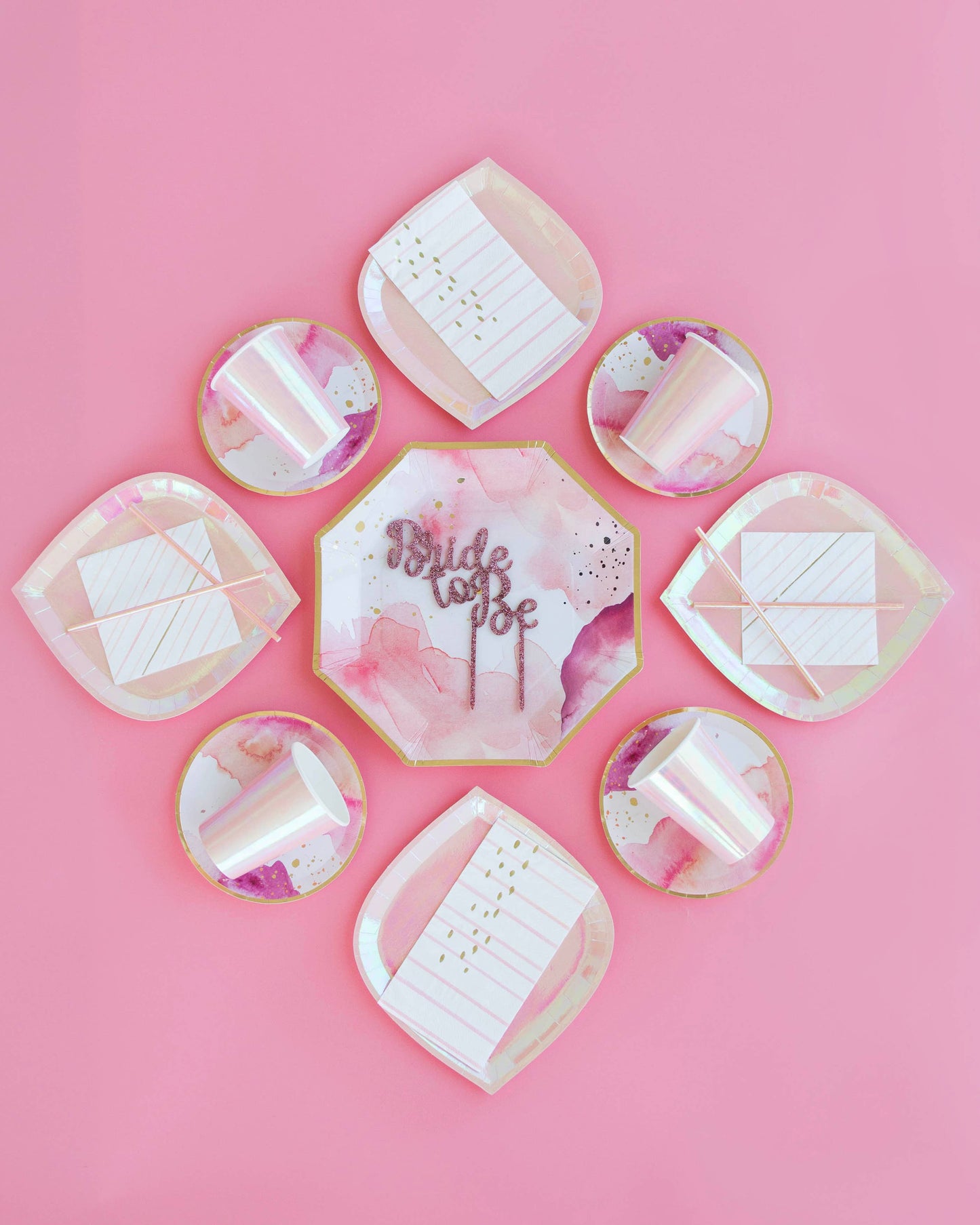 Pretty in Pink Dessert Plates - 8 Pk.