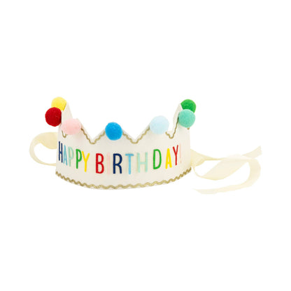 Happy Birthday Felt Crown - 1 pk