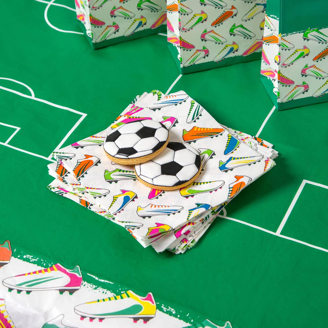 Eco-Friendly Football Soccer Napkins -20 Pk.