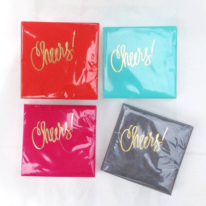 Cheers! | Napkins (18 colors): Black- 25 pk.