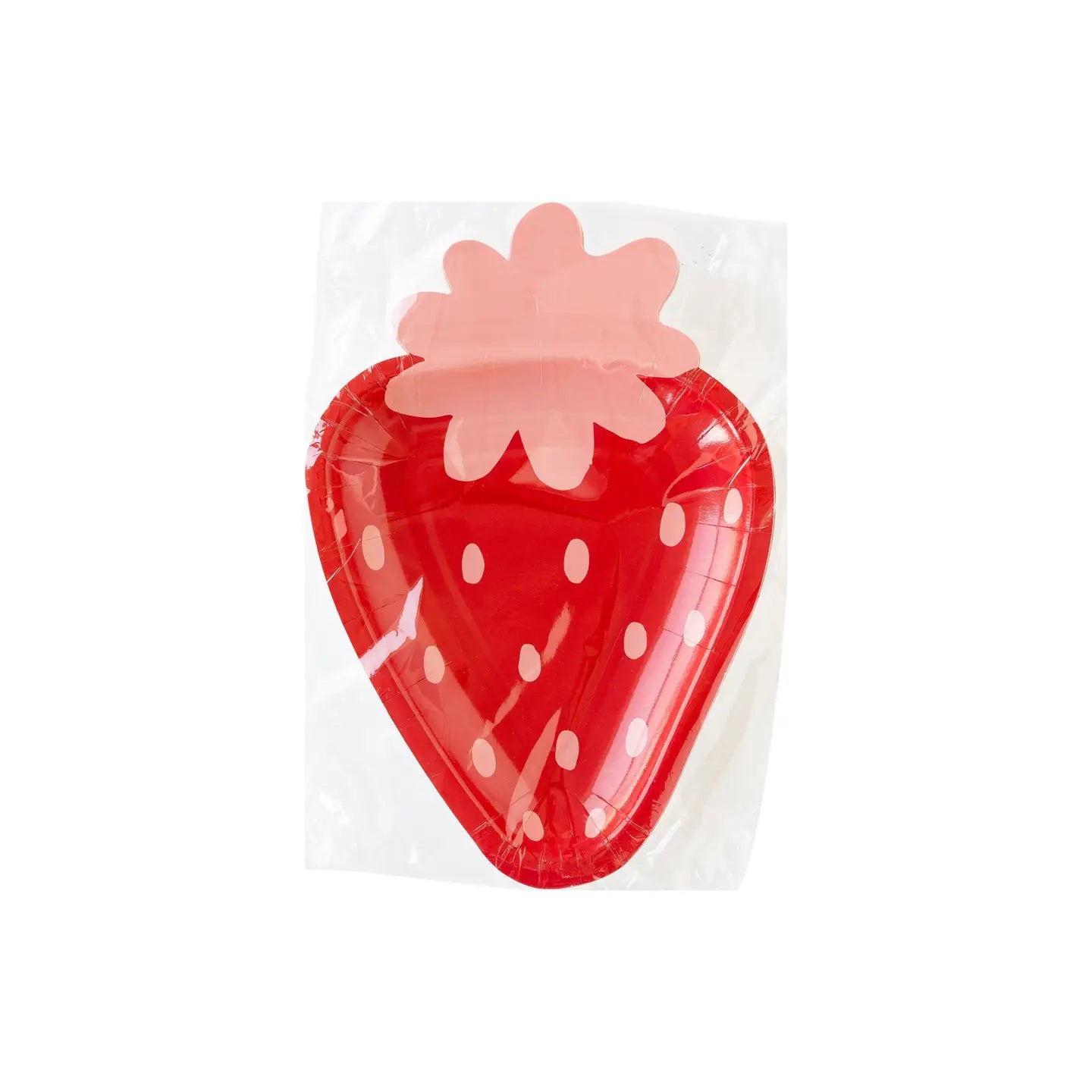 Strawberry Shaped paper plates - 8 pk