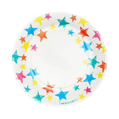 Eco-Friendly Rainbow Star Plate - 12 Pk.