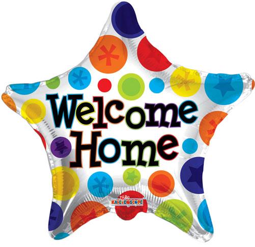 18" Welcome Home Metal foil balloon (1D)