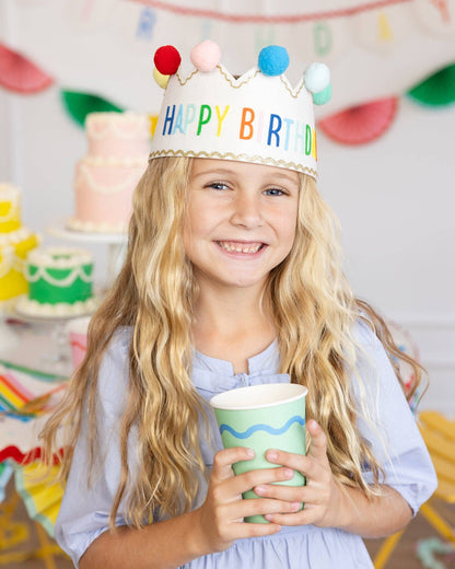 Happy Birthday Felt Crown - 1 pk