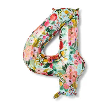 34" Garden floral foil numbers