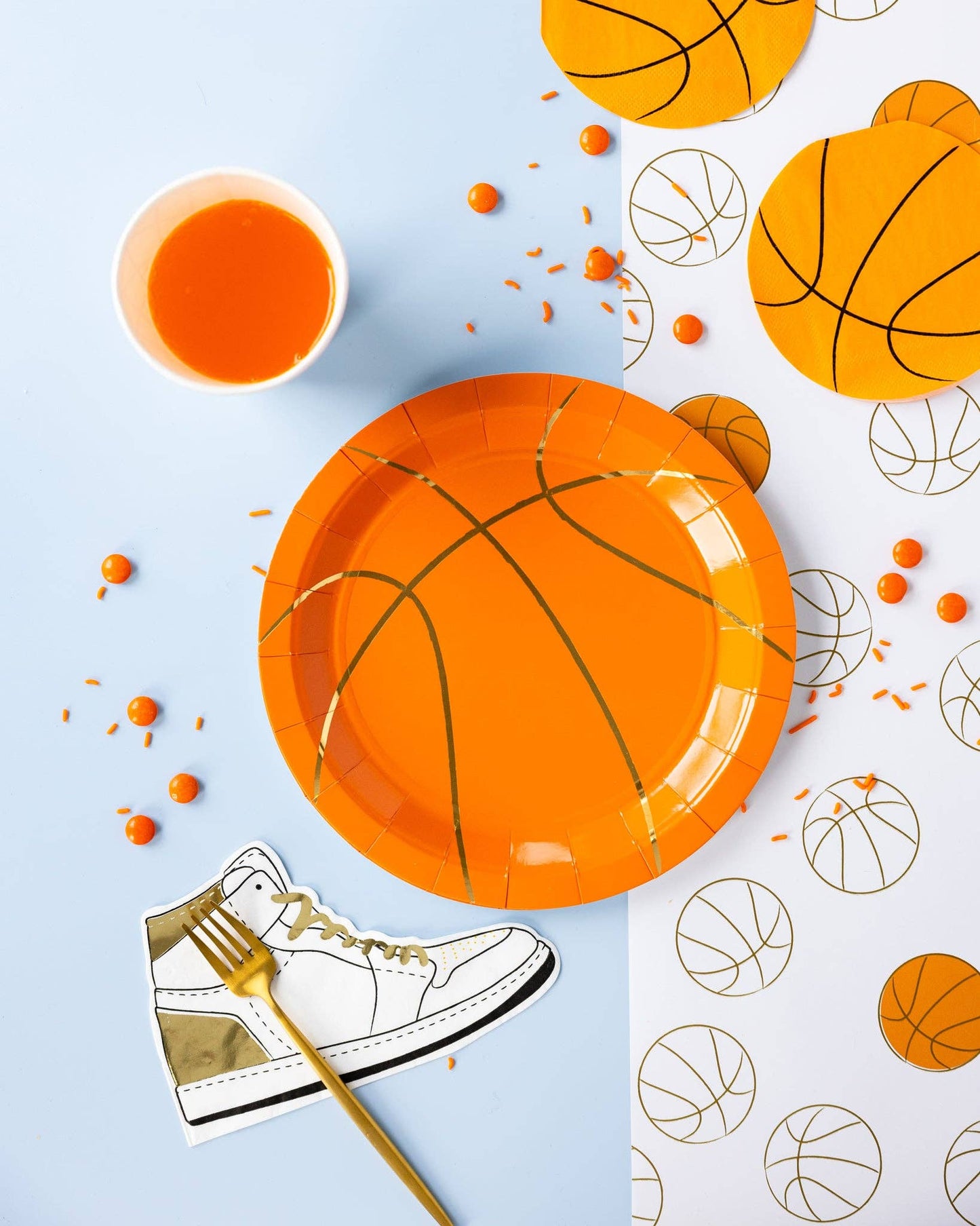 Basketball Paper Plate - 8 pk