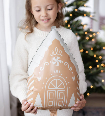 20" Gingerbread House foil Balloon - 1 pk