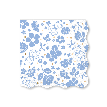 HENRY BEAR BLUE LARGE NAPKINS - 20 pk