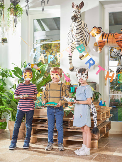 Kids Dress Up Animal Masks - 8 Pk